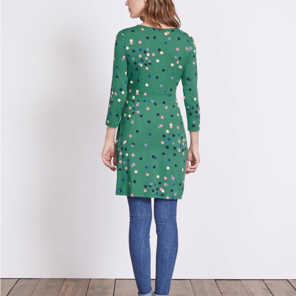 Boden Gray Polka Dot Marion Jersey Tunic Dress Size 6 Regular - Picture 8 of 8